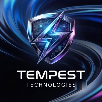 Tempest Technologies logo: a shield with a lightning bolt